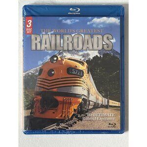 The Worlds Greatest Railroads DVD Blu Ray Disc Video Film 3 Disc Set Documentary